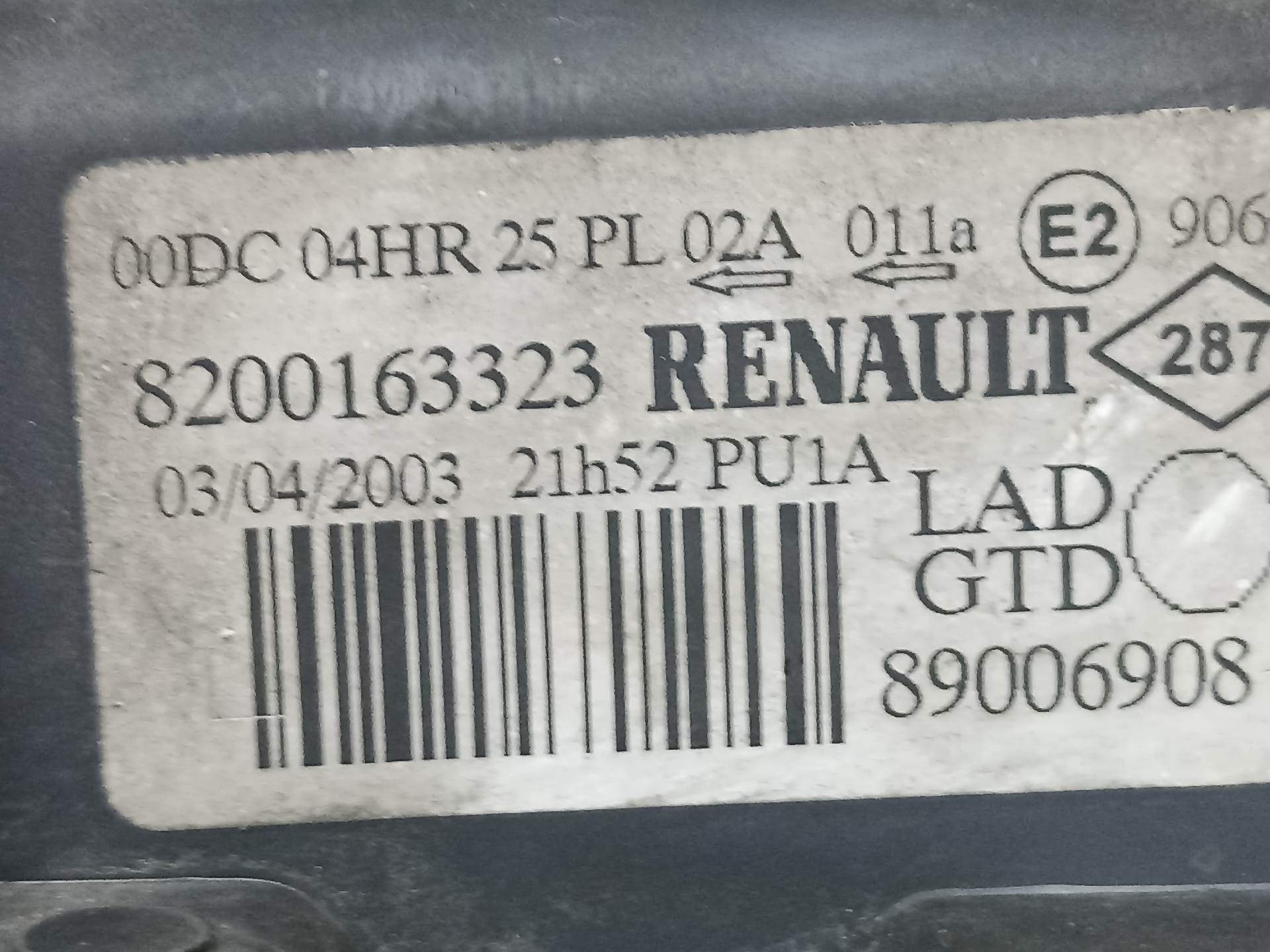 RENAULT Laguna 2 generation (2001-2007) Ліва передня фара 8200163323 24316483