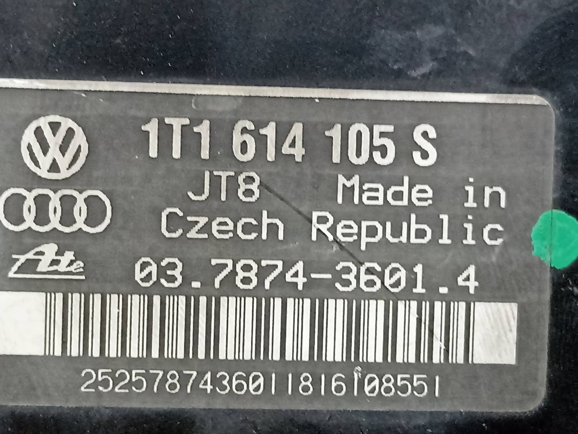 DODGE Touran 1 generation (2003-2015) Stabdžių pūslė 1T1614105S 24314679