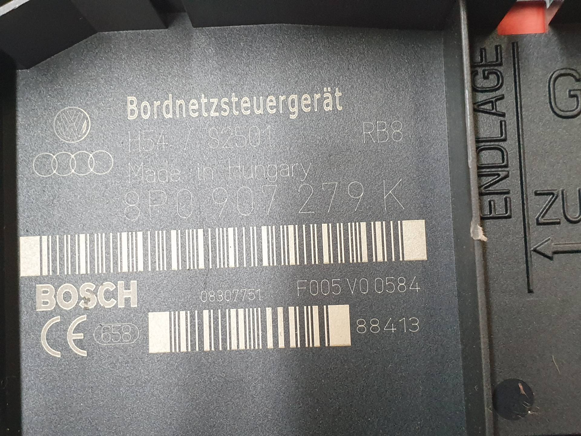 AUDI A3 8P (2003-2013) Boîte à fusibles 8P0907279K 25568806