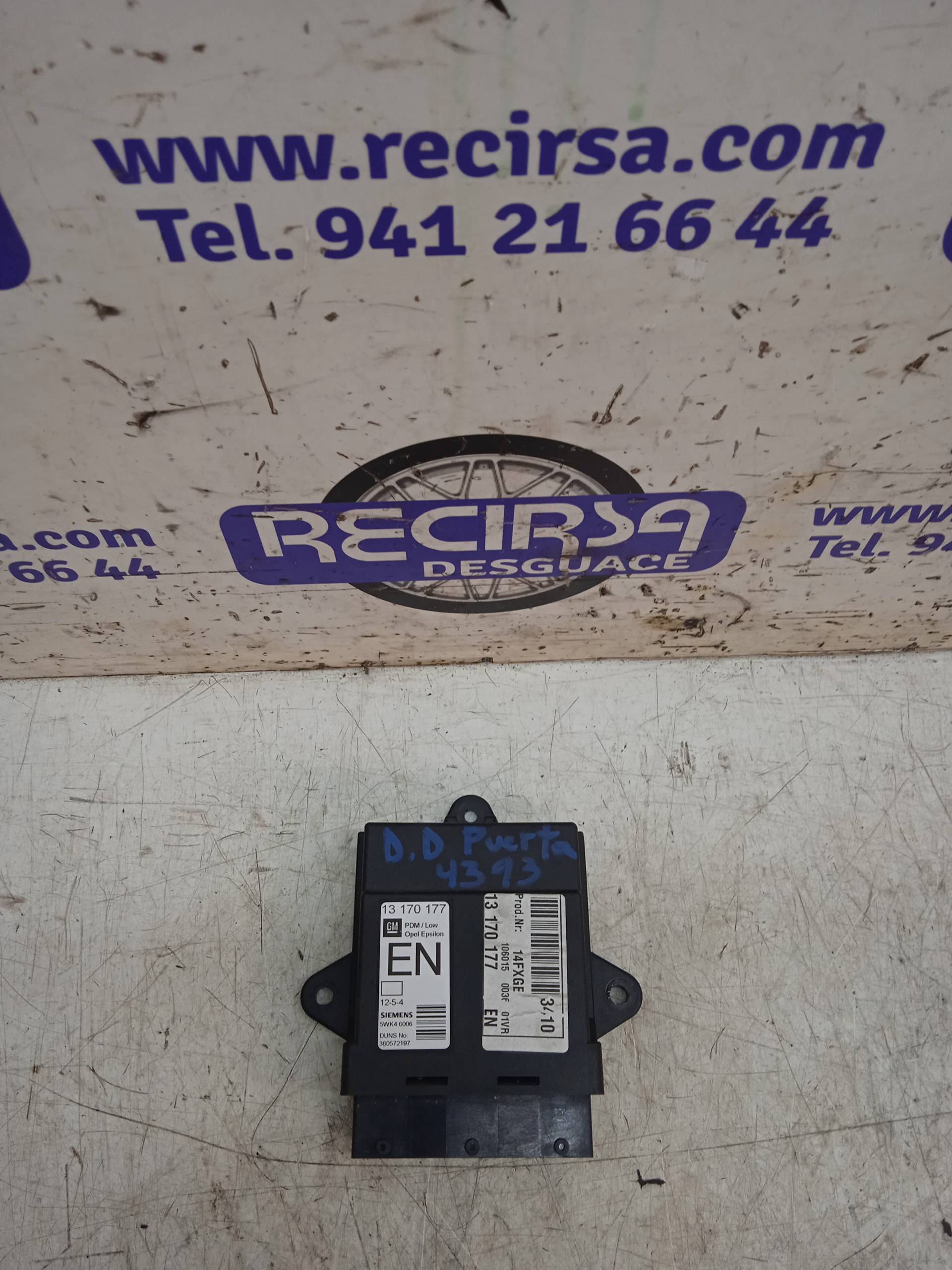 DODGE Vectra Other Control Units 13170178 24328785