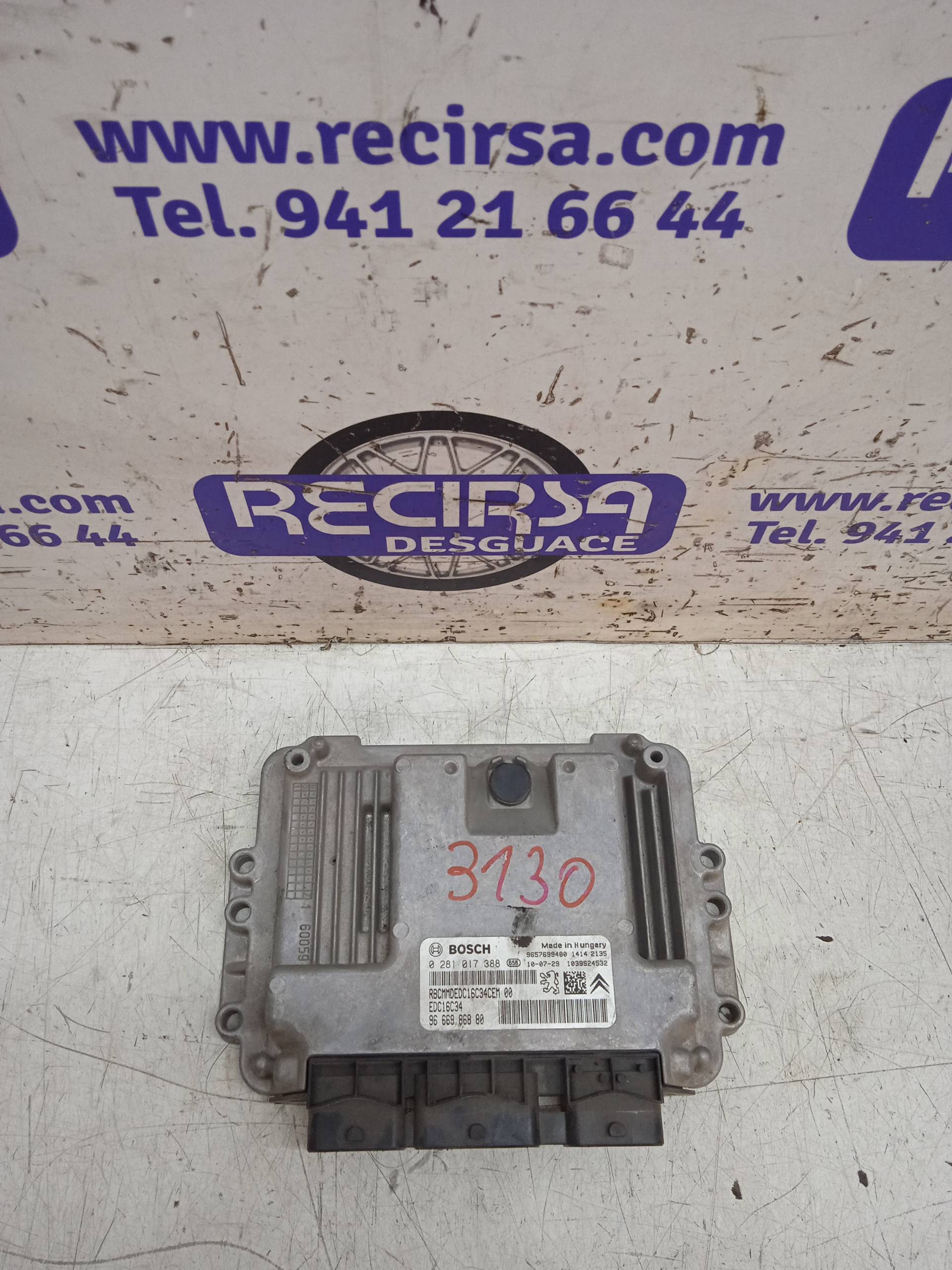 CITROËN C3 2 generation (2009-2016) Engine Control Unit ECU 9666986880 24315180