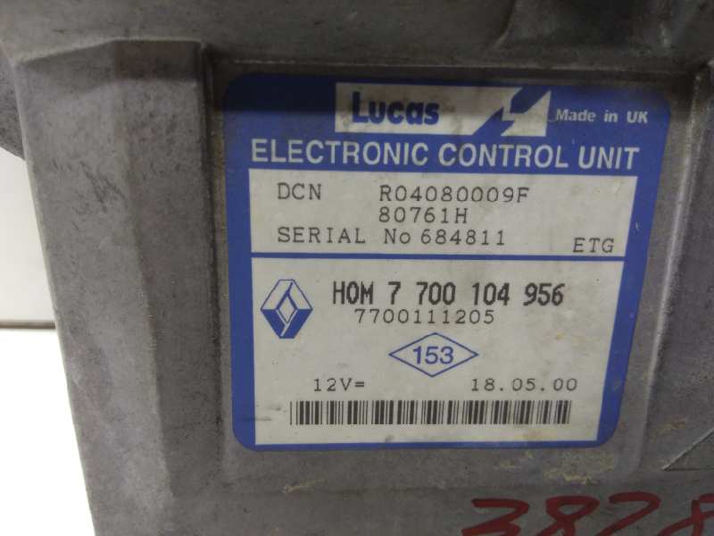 VAUXHALL Clio 3 generation (2005-2012) Engine Control Unit ECU 7700104956 24320532