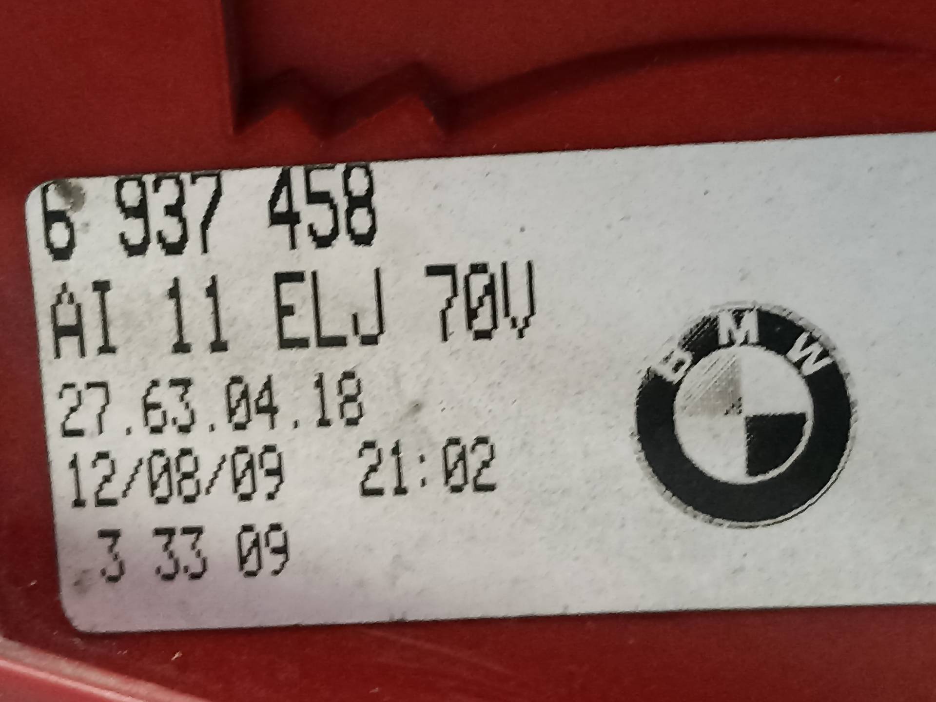 BMW 3 Series E90/E91/E92/E93 (2004-2013) Galinis dešinys žibintas 6937458 24334488