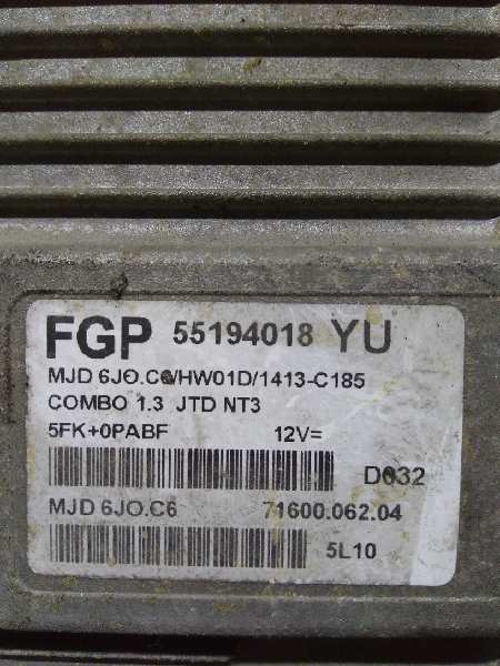 CHEVROLET Combo C (2001-2011) Engine Control Unit ECU 55194018YU 24317677