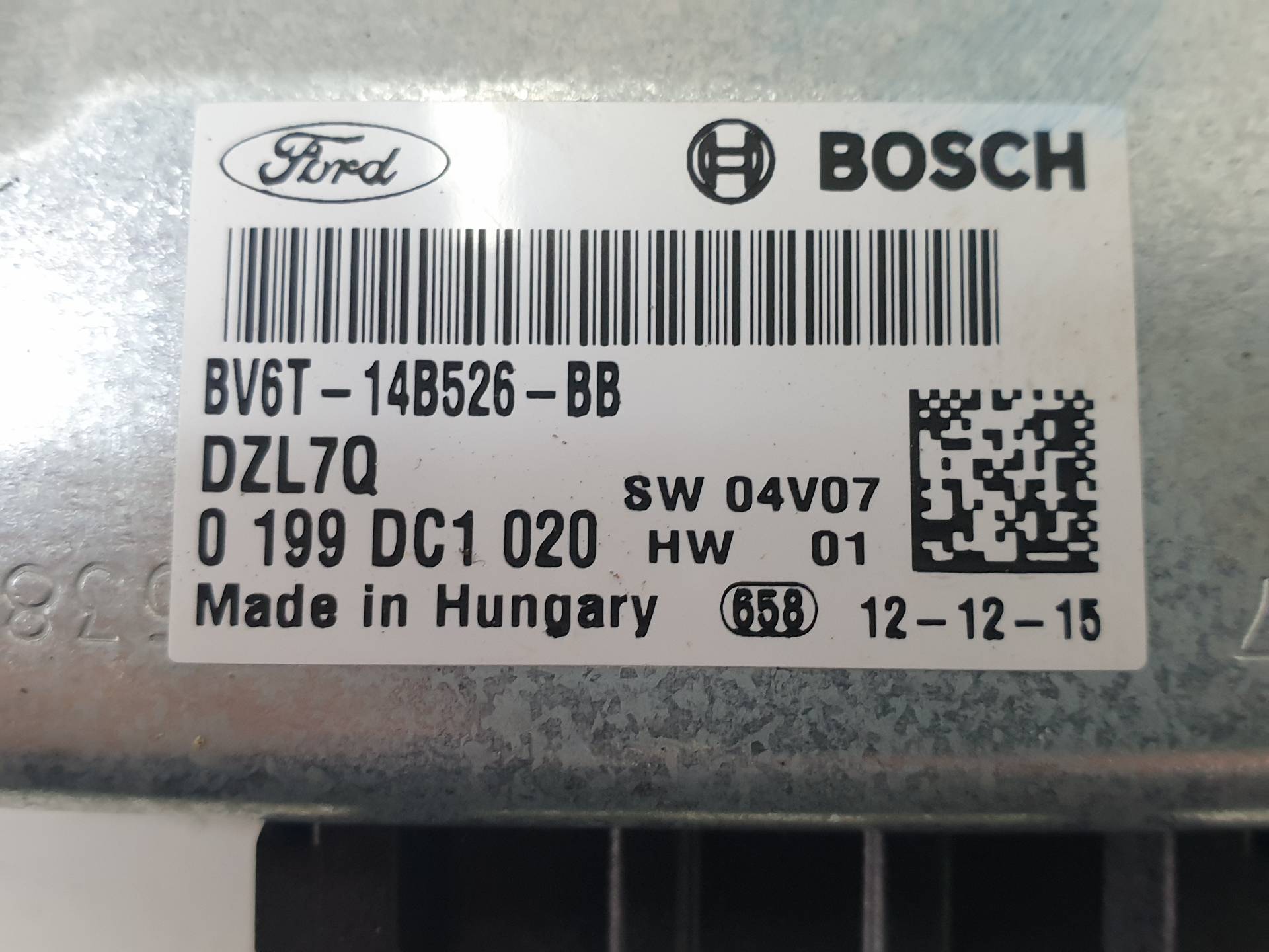 FORD Focus 3 generation (2011-2020) Muut ohjausyksiköt BV6T14B526BB 25568310