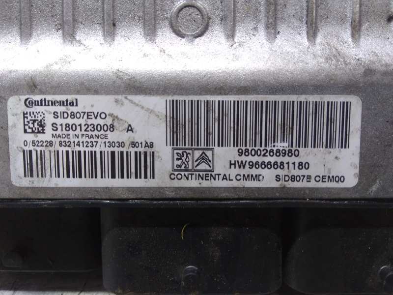 PEUGEOT 308 T7 (2007-2015) Engine Control Unit ECU 9666681180 24322949