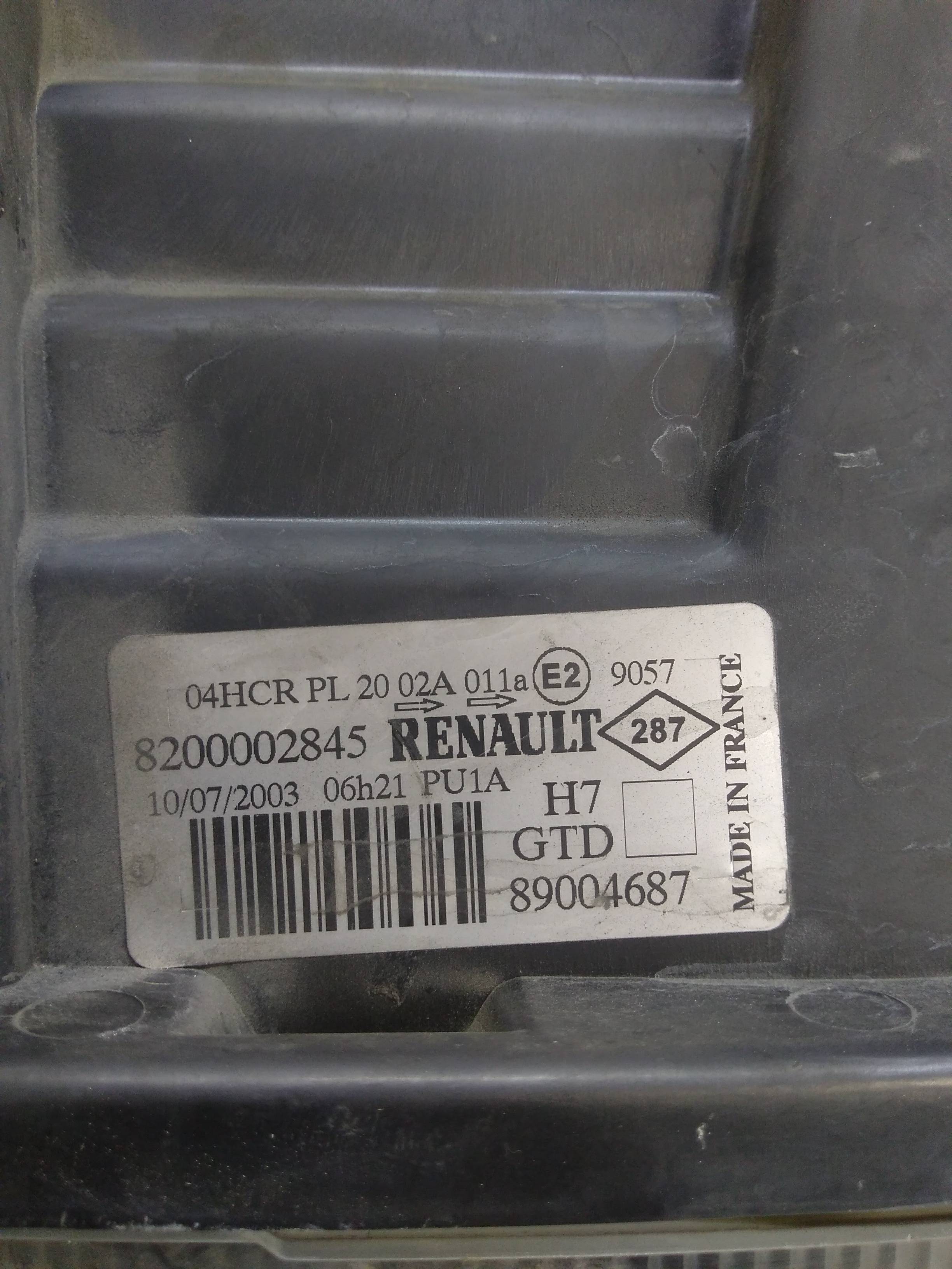 RENAULT Laguna 2 generation (2001-2007) Фара передняя левая 8200002845 24327563