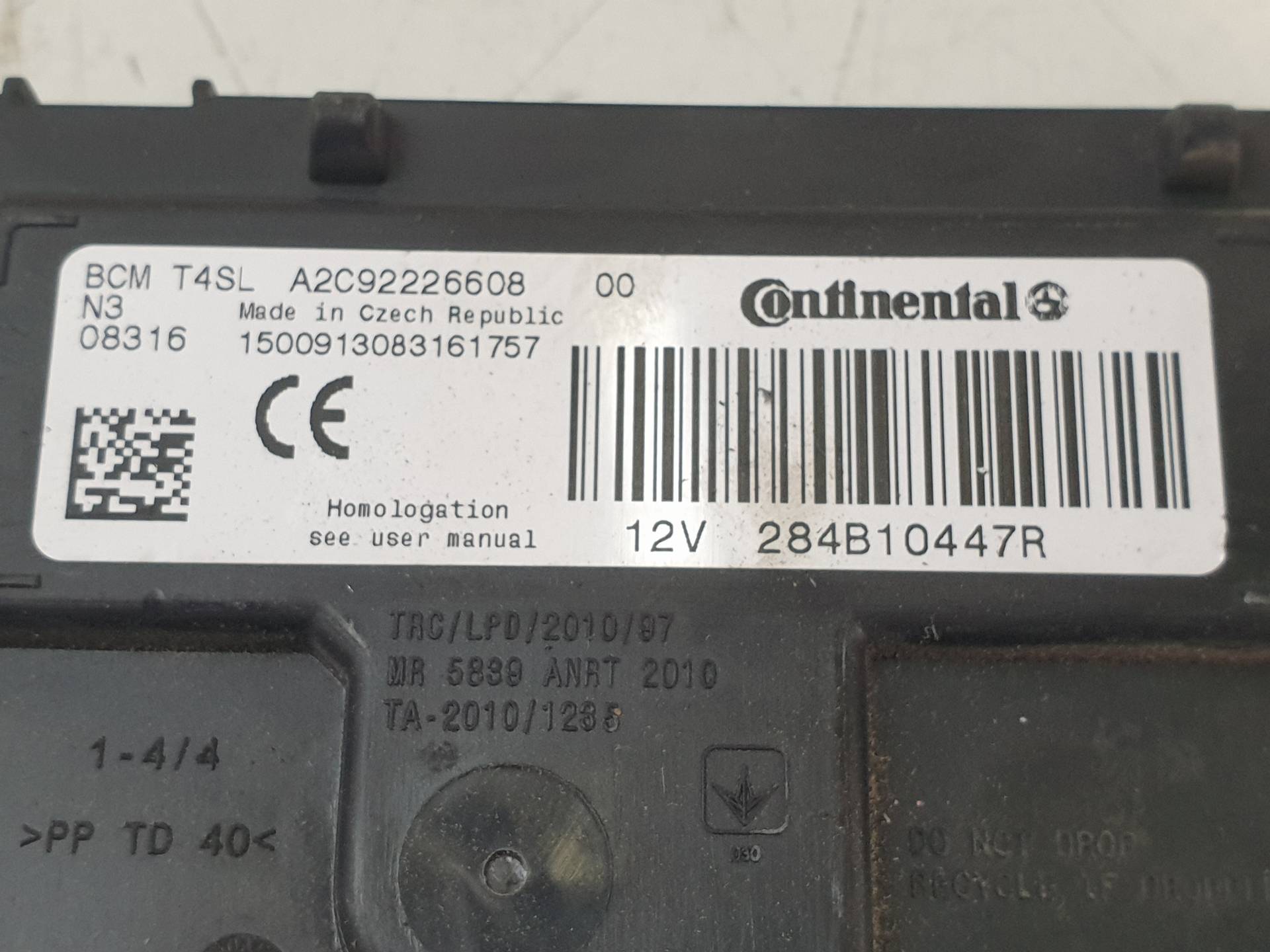 RENAULT Captur 1 generation (2013-2019) Other Control Units 284B10447R 25570443