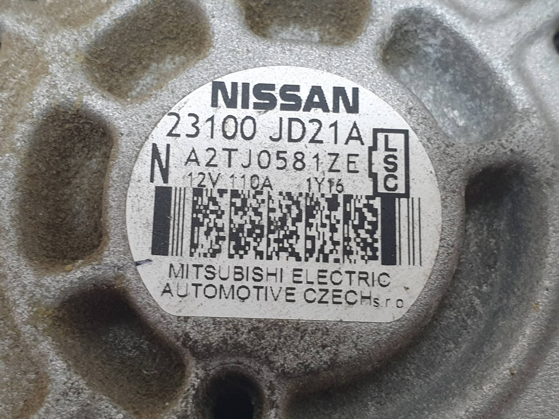 NISSAN Qashqai 1 generation (2007-2014) Генератор 23100JD21A 24341319