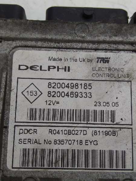 RENAULT Clio 3 generation (2005-2012) Блок керування двигуном ECU 8200498185 24326743