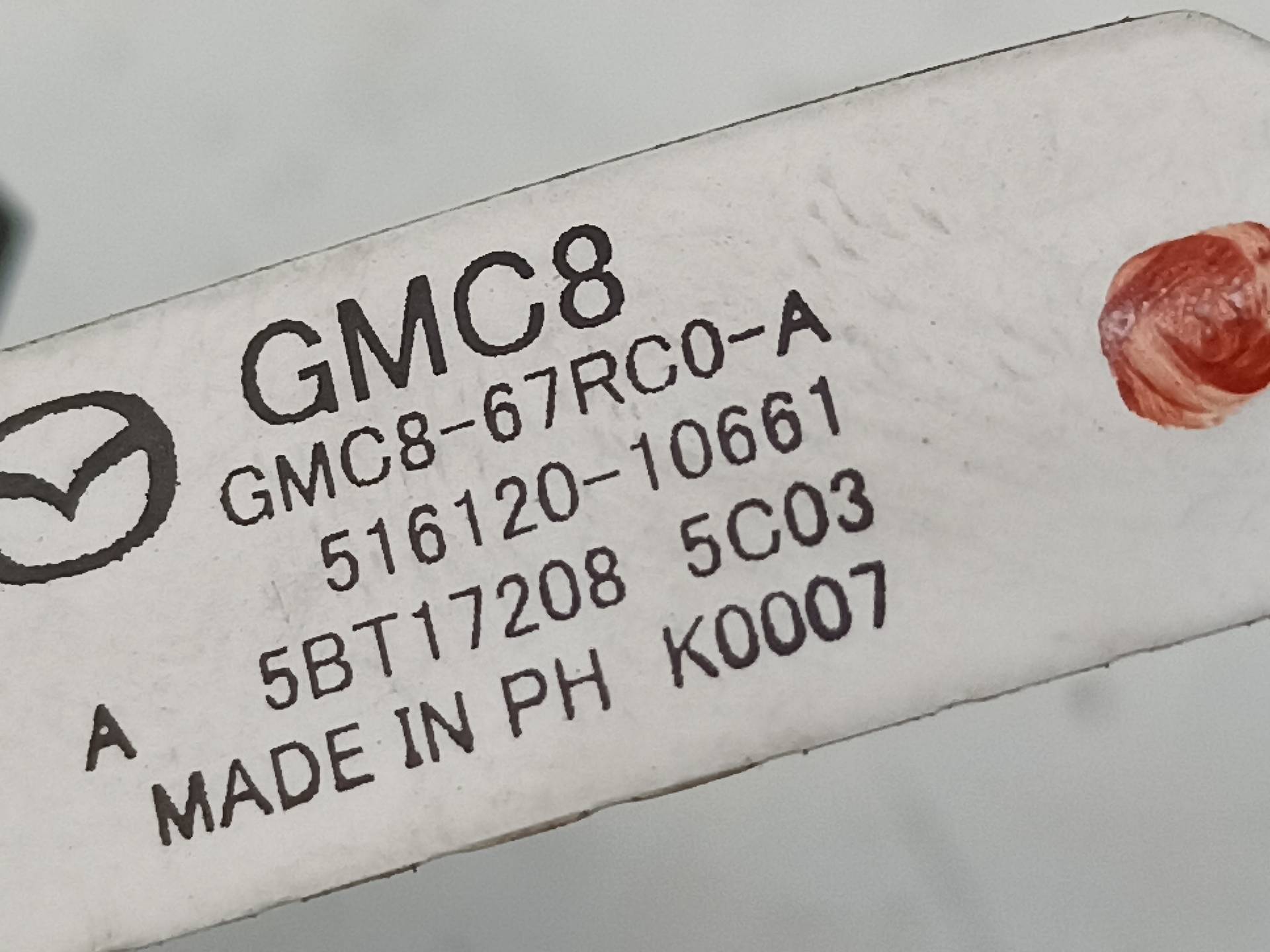 MAZDA 6 GH (2007-2013) Elektronikos dalys GMC867RC0A 24340688