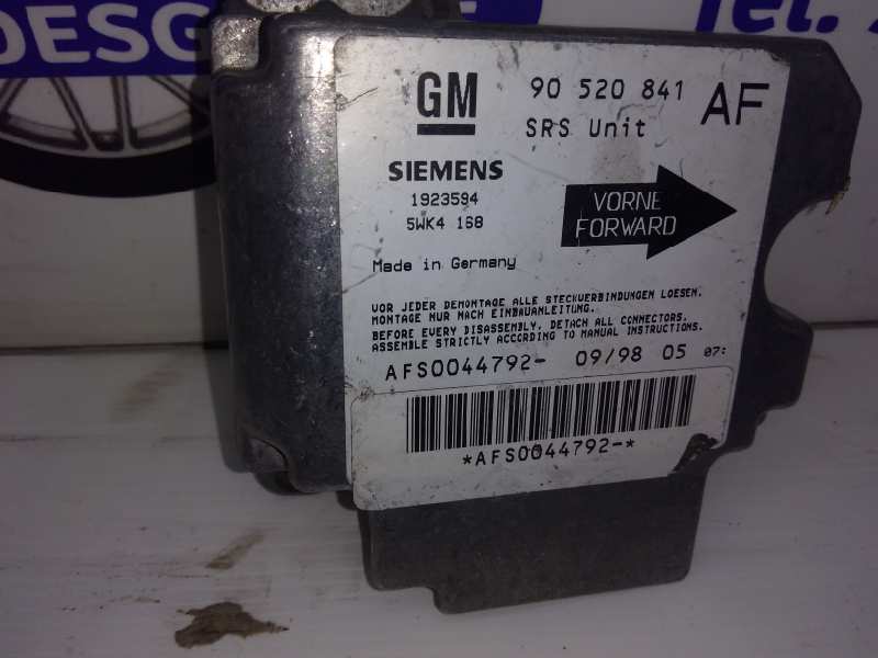 CHEVROLET SRS Control Unit 90520841 24320486