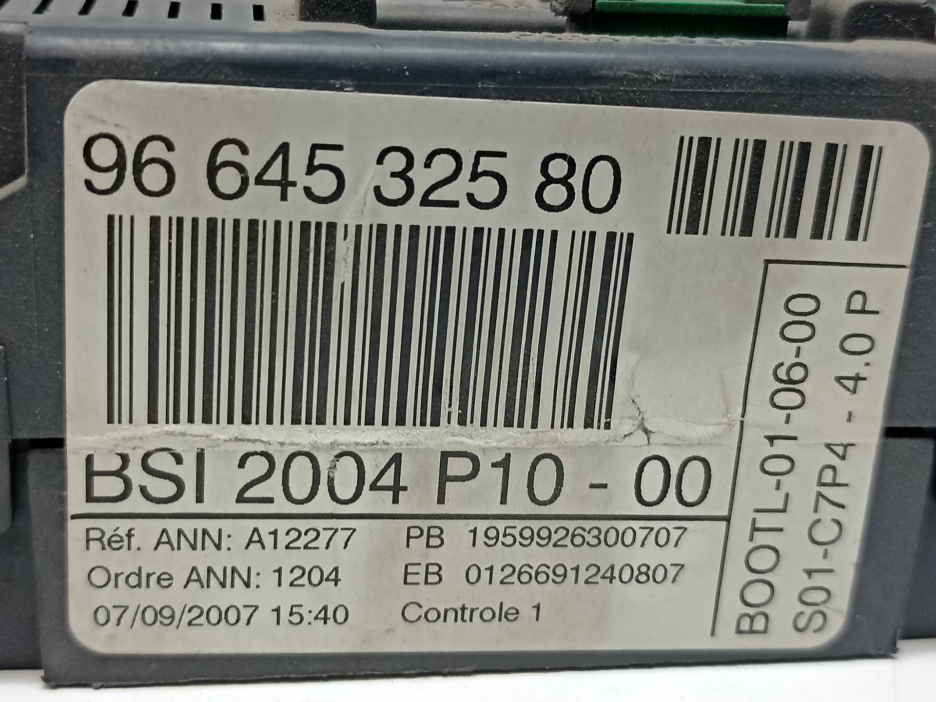 CITROËN C3 1 generation (2002-2010) Fuse Box 9664532580 24313047