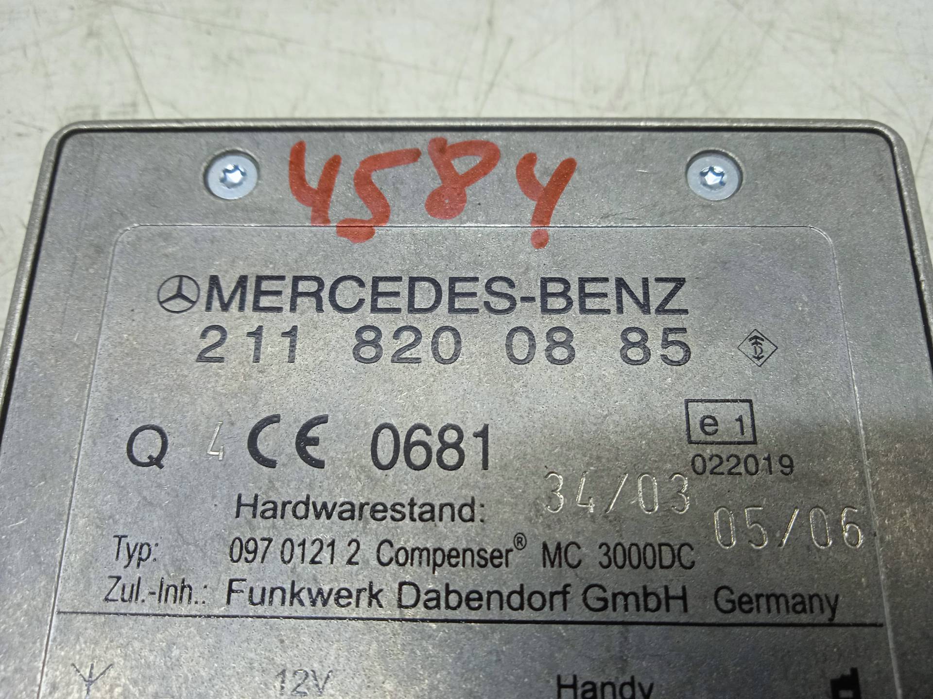 MERCEDES-BENZ E-Class W211/S211 (2002-2009) Другие блоки управления 2118200885 24332236