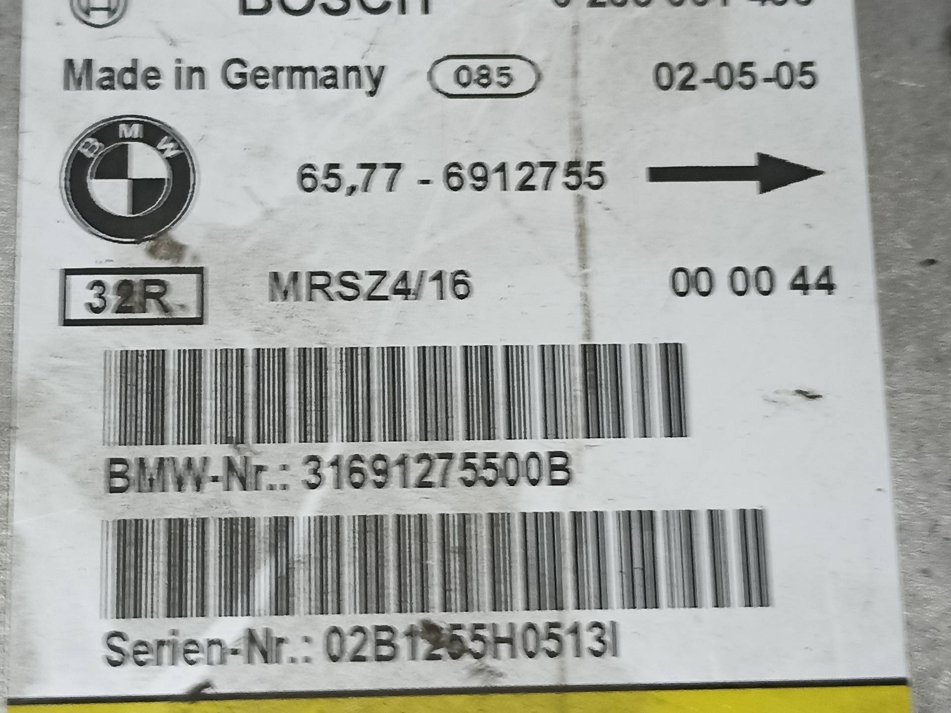 FIAT 3 Series E46 (1997-2006) SRS vadības bloks 65776912755 24335879