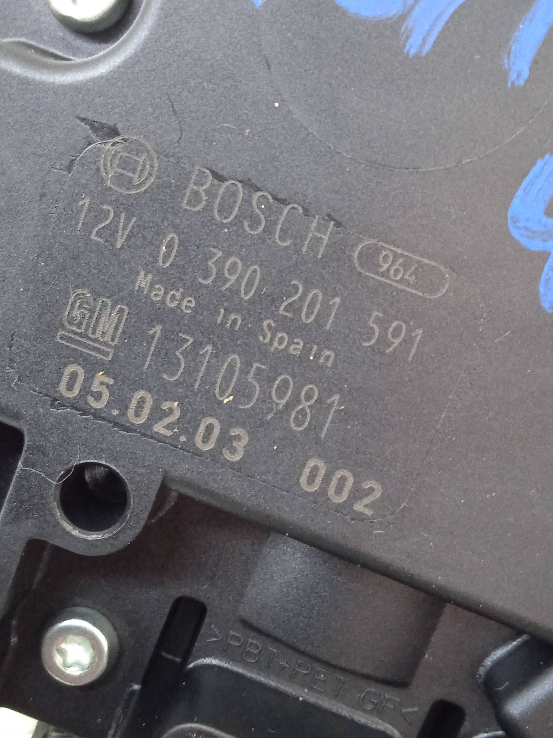 OPEL Astra H (2004-2014) Моторчик заднего стеклоочистителя 0390201591 24330277