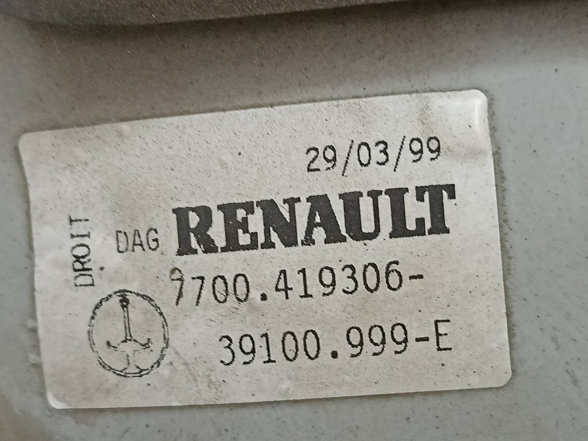 MITSUBISHI Twingo 1 generation (1993-2007) Front Høyre Frontlykt 7700419306 24316776