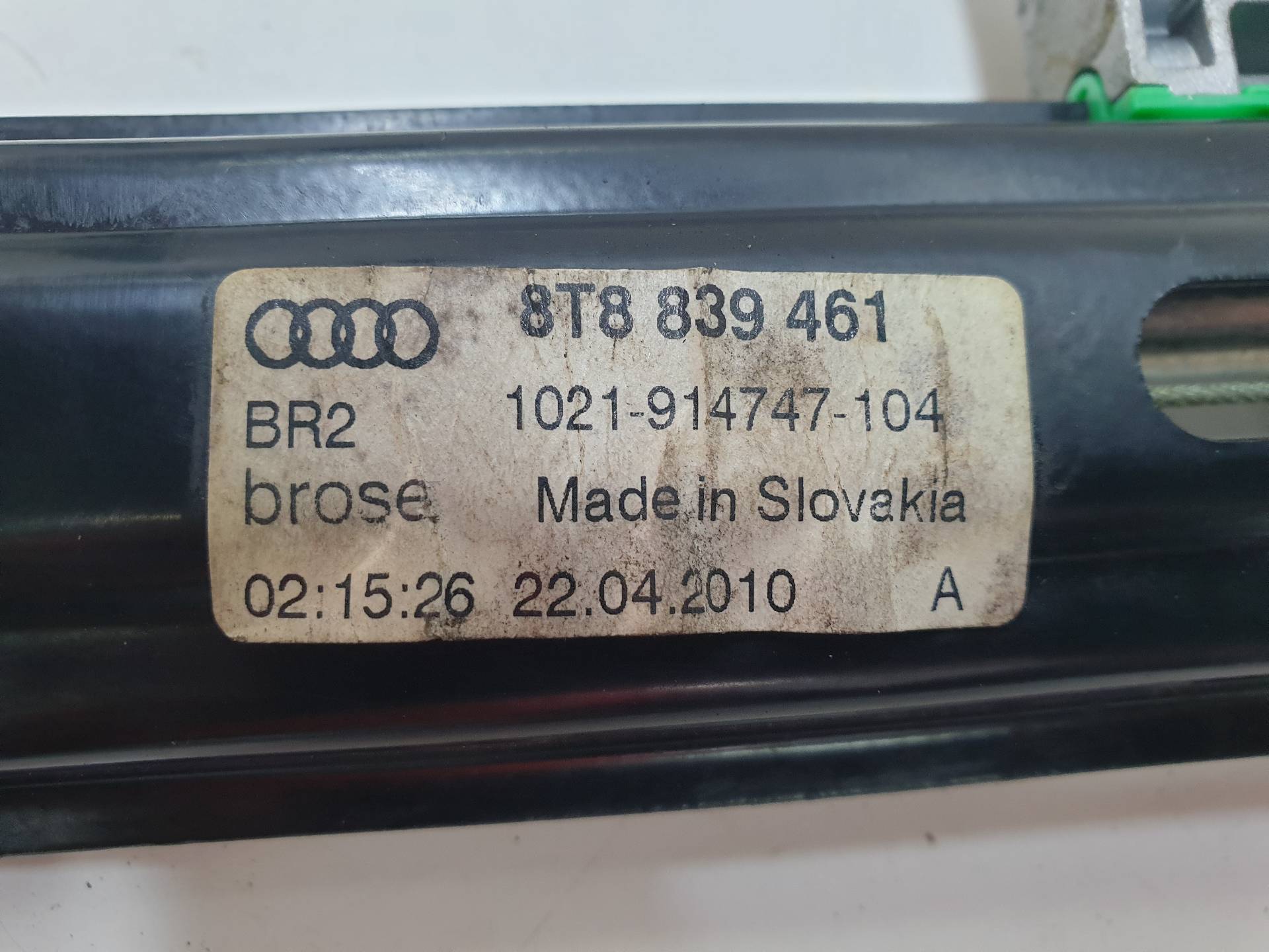 AUDI A5 Sportback 8T (2009-2011) Jobb hátsó ajtó ablakemelője 8T8839461 24339957