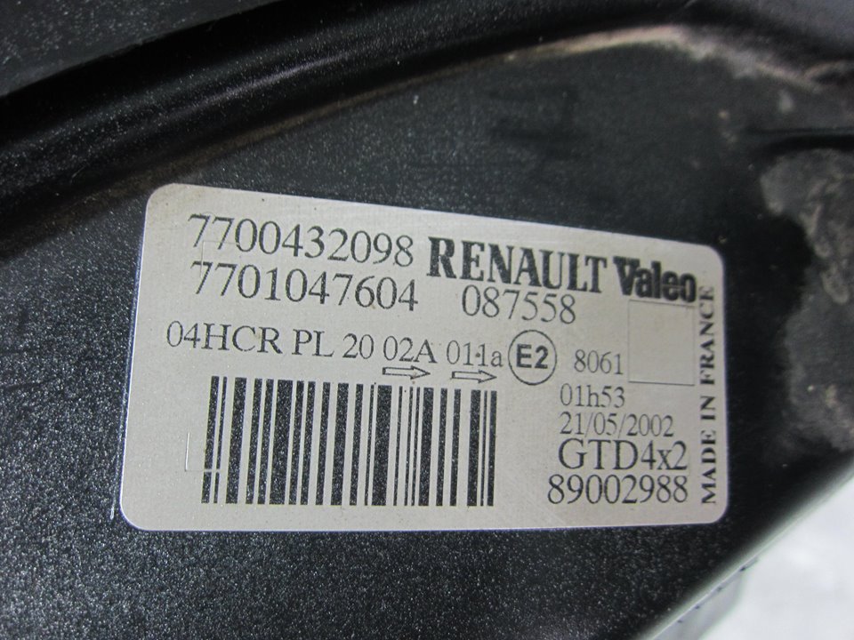 RENAULT Scenic 1 generation (1996-2003) Priekinis kairys žibintas 7700432098 24938559