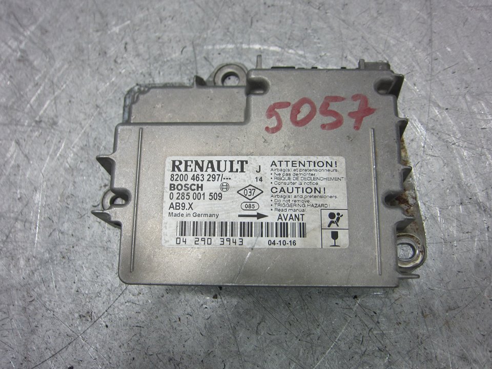 RENAULT Modus 1 generation (2004-2012) SRS kontrolenhed 8200463297 25088296