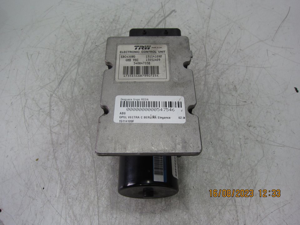 OPEL Vectra C (2002-2005) ABS pumpe 15114109F 21275177