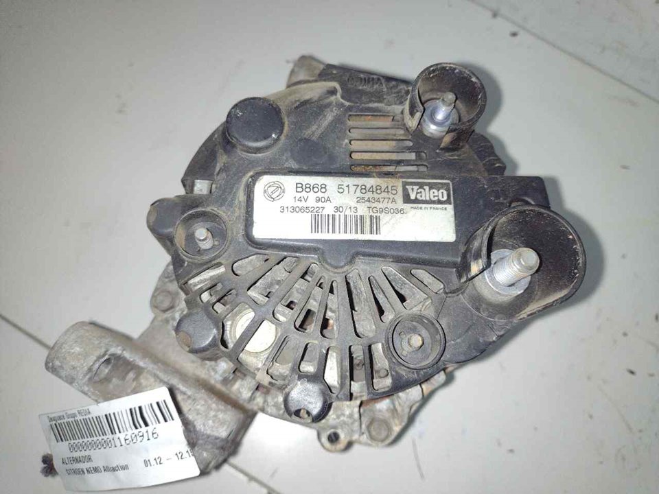 CITROËN Nemo 1 generation (2008-2015) Alternator B86851784845 21297572