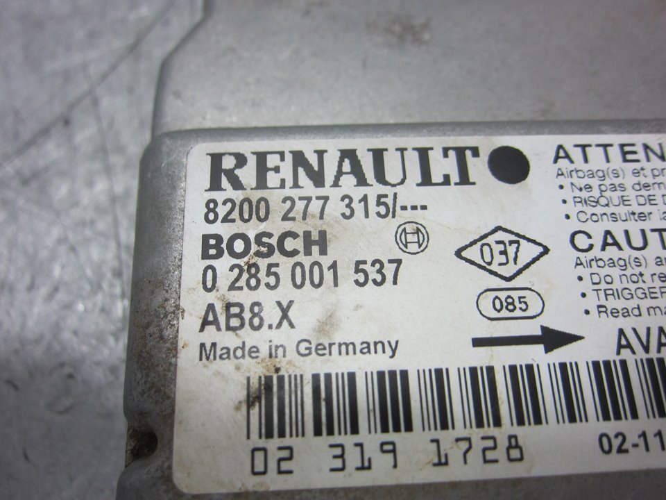 RENAULT Clio 3 generation (2005-2012) SRS Control Unit 8200277315 25064112