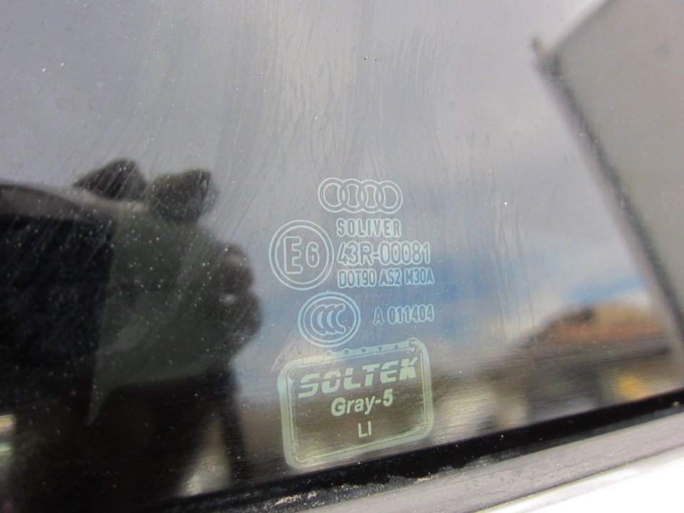 AUDI A6 C6/4F (2004-2011) Aizmugurējais kreisais durvju stikls 43R00081 24963505
