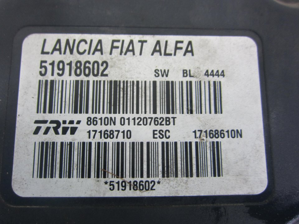 LANCIA Delta 3 generation (2008-2014) ABS pump 51918602 21132164