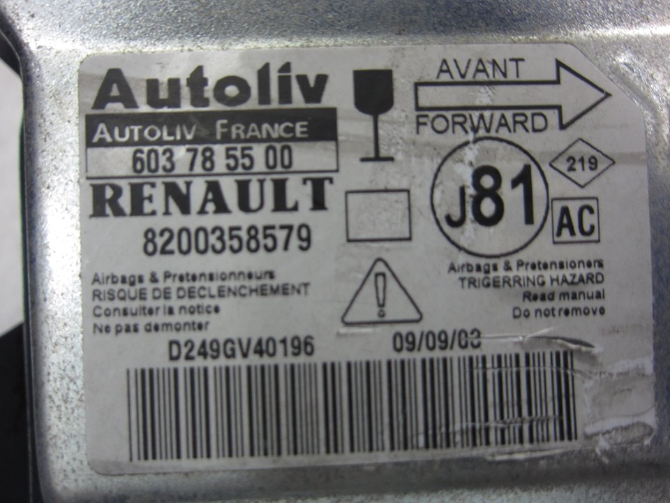 RENAULT Espace 4 generation (2002-2014) Блок SRS 603785500 20621634