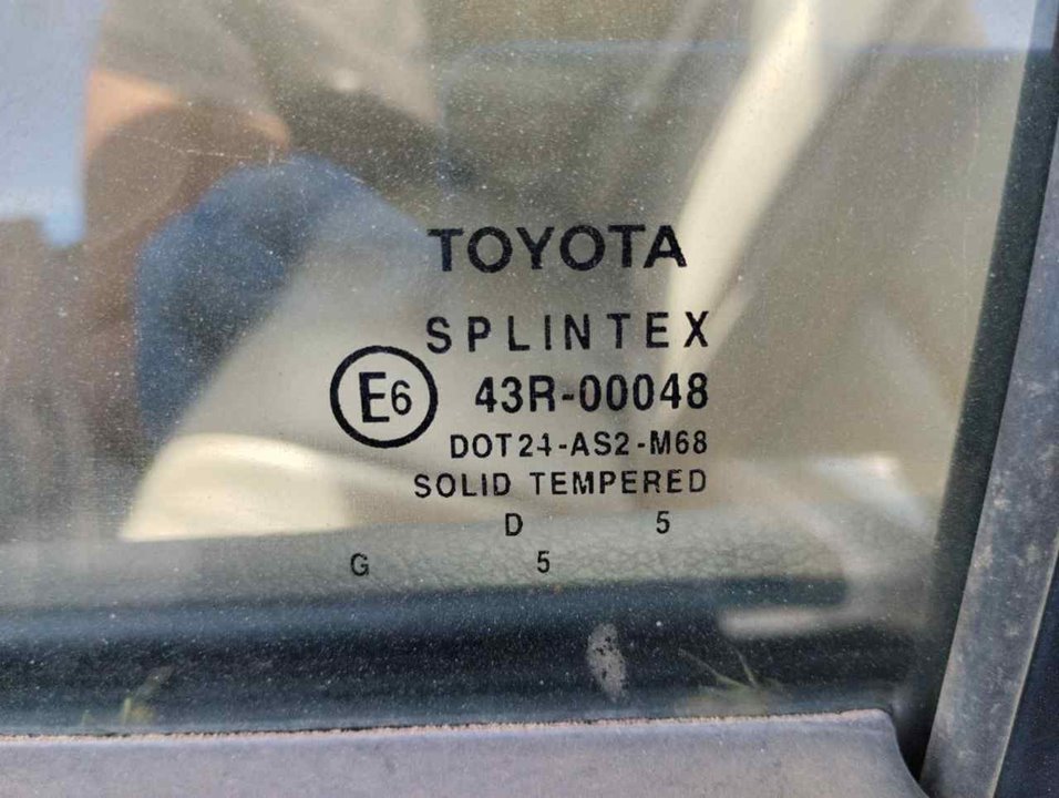 TOYOTA Avensis 2 generation (2002-2009) Aizmugurējais kreisais durvju stikls 43R00048 25344402