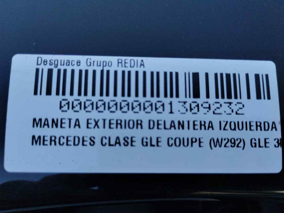 MERCEDES-BENZ GLE W166 (2015-2018) Front Left Door Exterior Handle 24889192