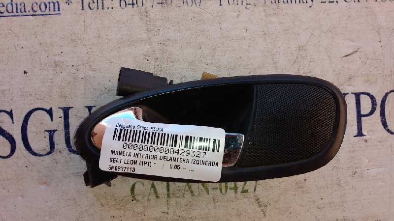 SEAT Leon 2 generation (2005-2012) Кронштейн ручки передней левой двери 5P0837113 21273225