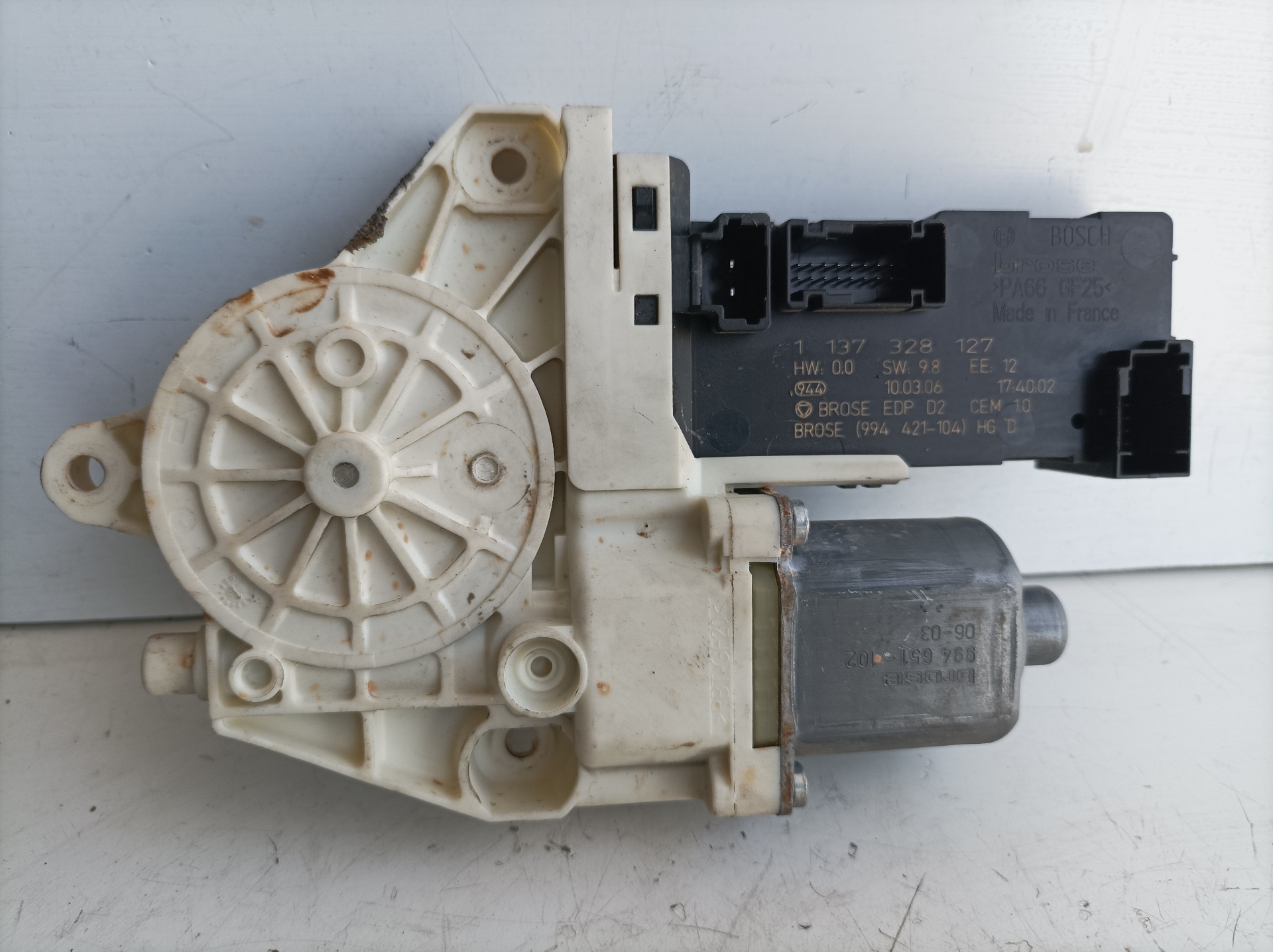 PEUGEOT 407 1 generation (2004-2010) Front Right Door Window Control Motor 1137328127 21281020