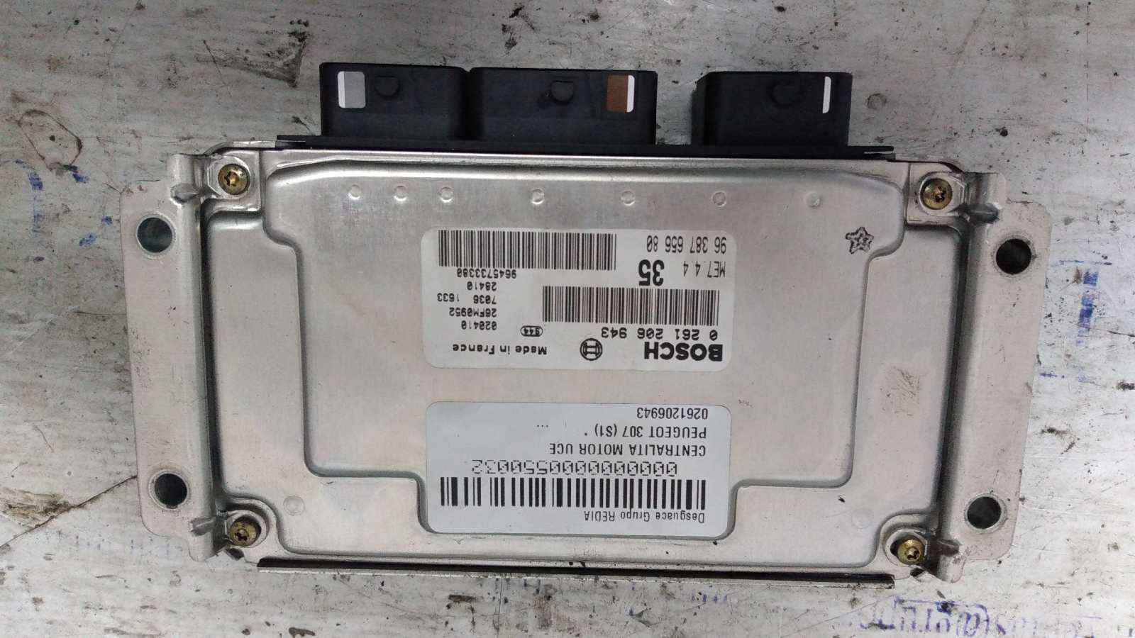 PEUGEOT 307 1 generation (2001-2008) Engine Control Unit ECU 0261206943 21275258