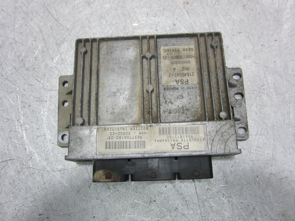 FORD 206 1 generation (1998-2009) Engine Control Unit ECU 963770618003 24937464