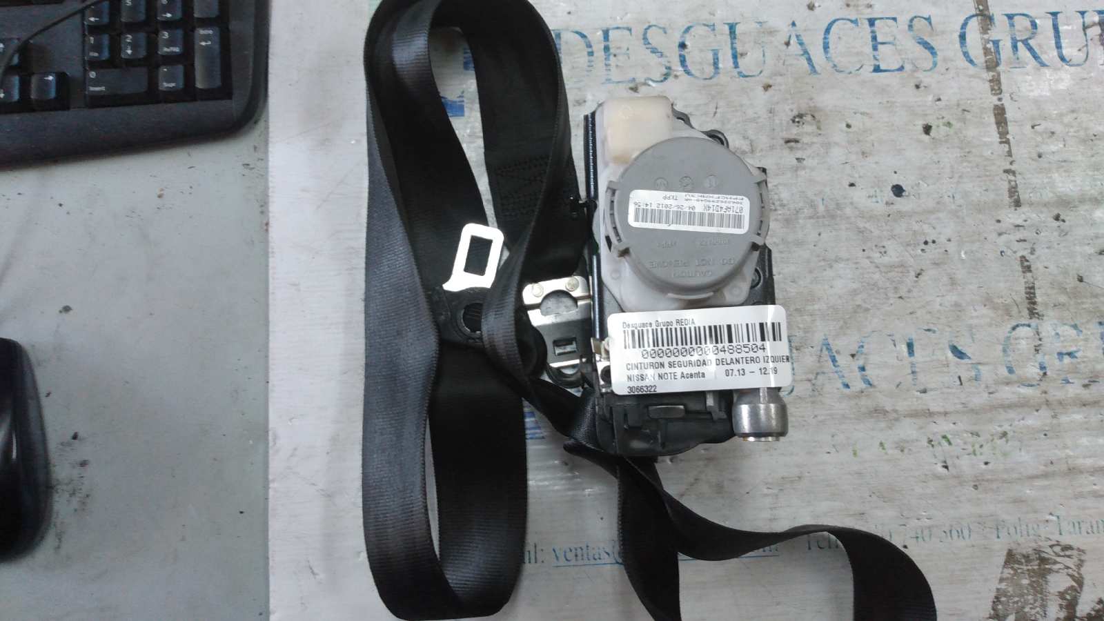 NISSAN Note E12 (2013-2021) Front Left Seatbelt 3066322 23557404