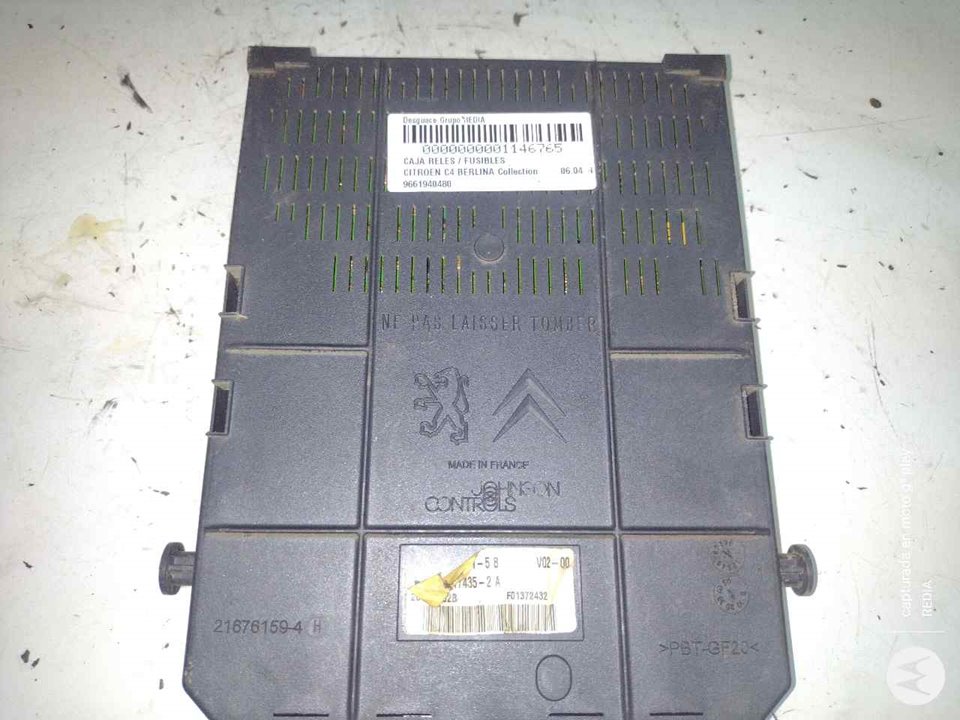 CITROËN C4 1 generation (2004-2011) Fuse Box 9661940480 21291415