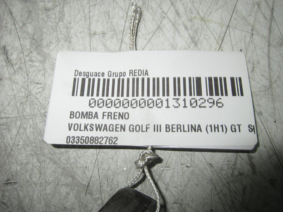 VOLKSWAGEN Golf 3 generation (1991-1998) Cylindre de frein 03350882762 21325858