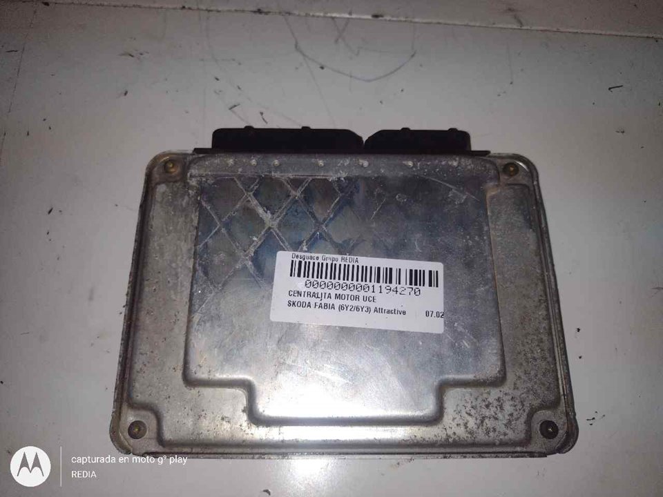 SKODA Fabia 6Y (1999-2007) Engine Control Unit ECU 038906012GE 20805037