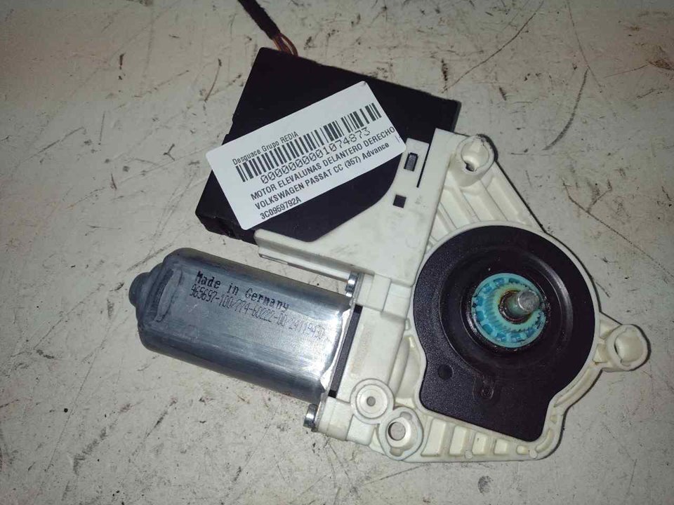 VOLKSWAGEN Passat CC 1 generation (2008-2017) Front Right Door Window Control Motor 3C0959792A 21284101