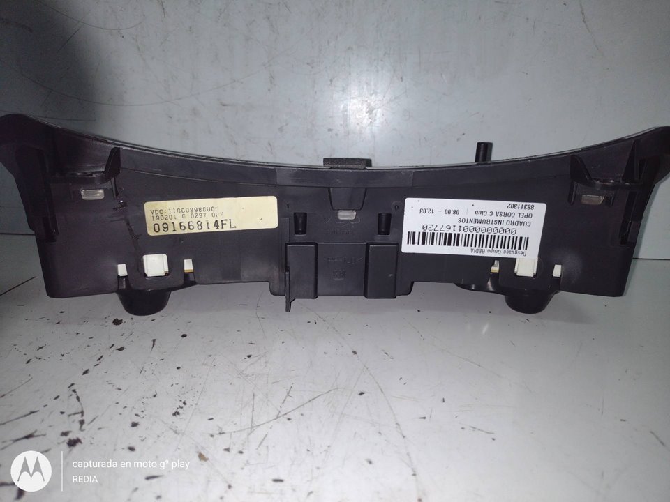 OPEL Corsa C (2000-2006) Compteur de vitesse 88311302 21292965