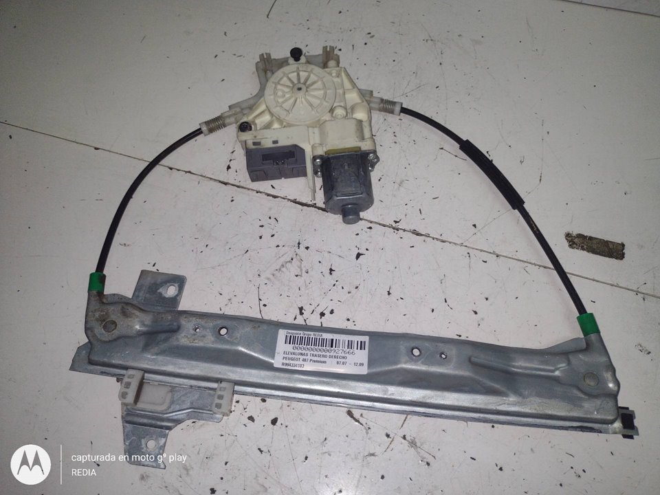 PEUGEOT 407 1 generation (2004-2010) Rear Right Door Window Regulator R994334103 21280105