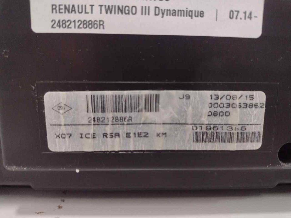 RENAULT Twingo 3 generation (2014-2023) Спидометр 248212886R 21308467