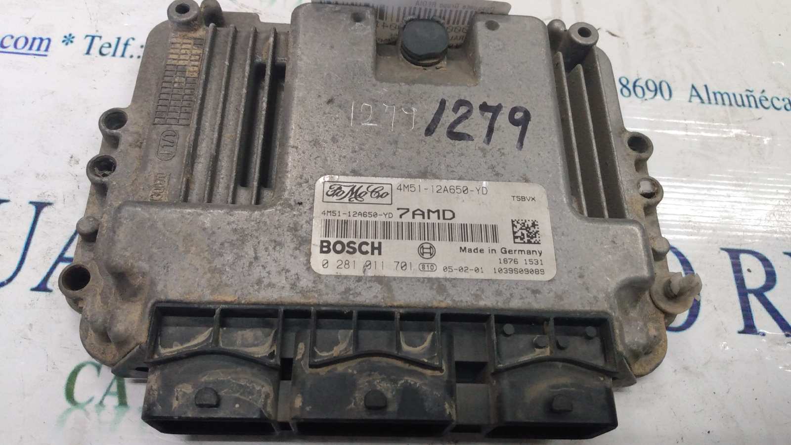 FORD Focus 2 generation (2004-2011) Moottorin ohjausyksikkö ECU 0281011701 21273223