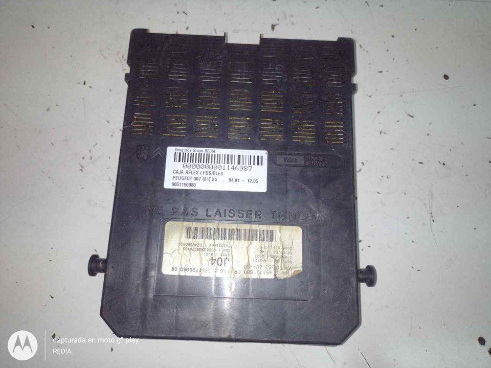 MITSUBISHI 307 1 generation (2001-2008) Fuse Box 9651196980 21291441