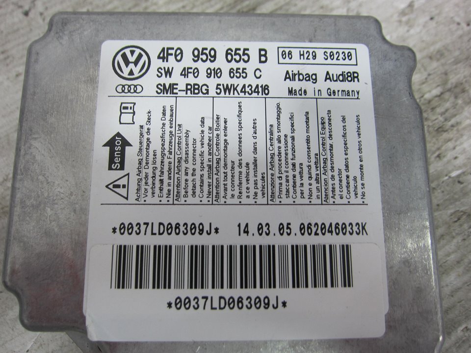 AUDI A6 C6/4F (2004-2011) Unitate de control SRS 4F0959655B 24963416