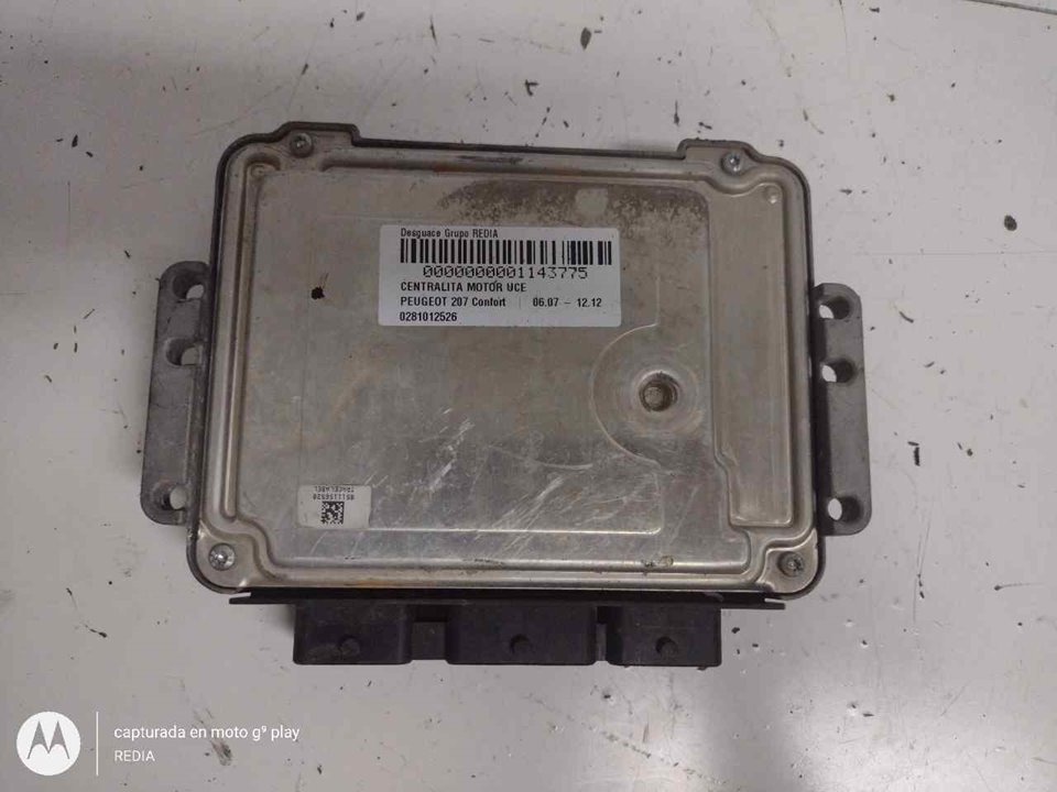 PEUGEOT 207 1 generation (2006-2009) Блок керування двигуном ECU 0281012526 21290791