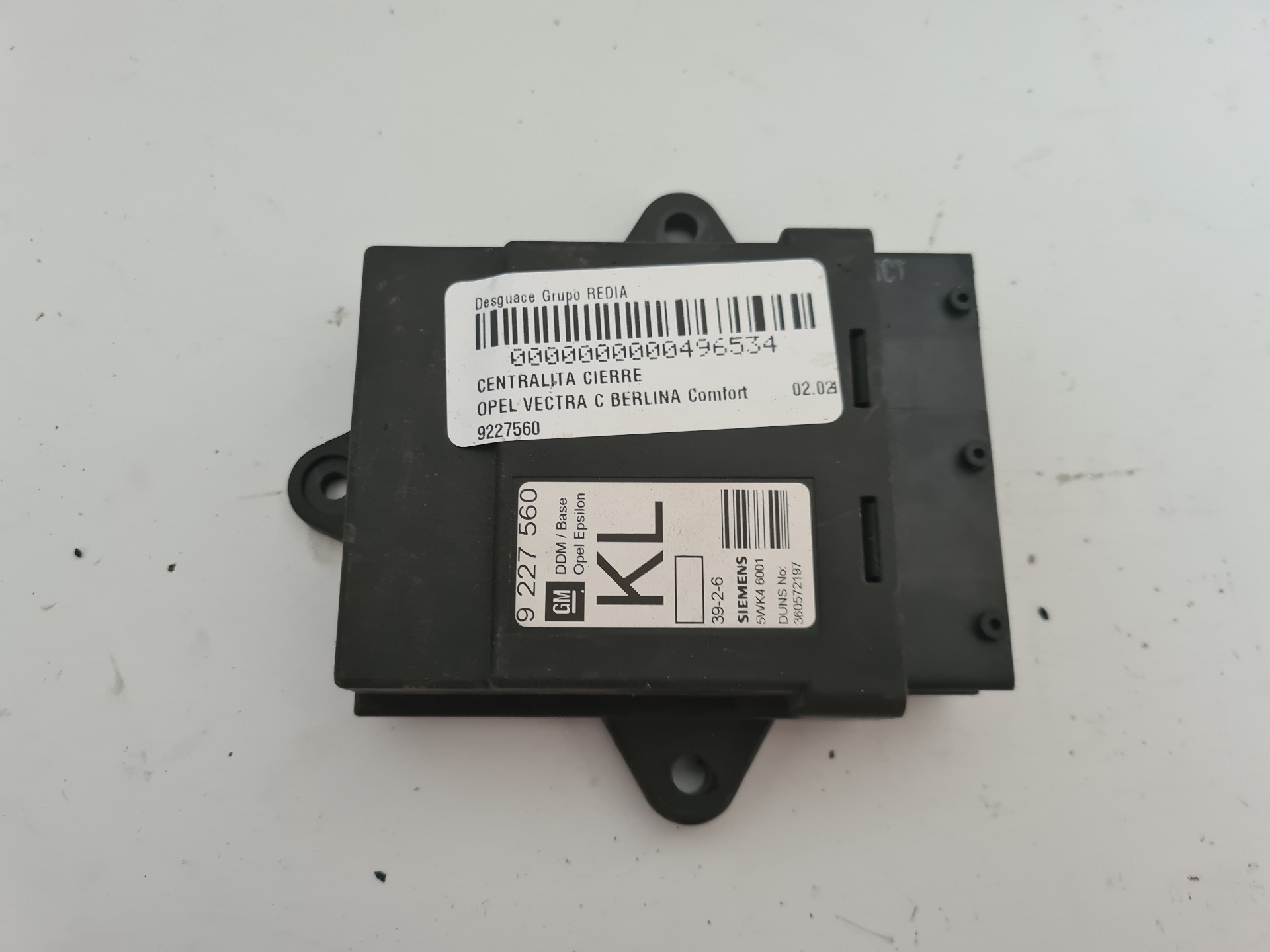 OPEL Vectra C (2002-2005) Other Control Units 9227560 21274413