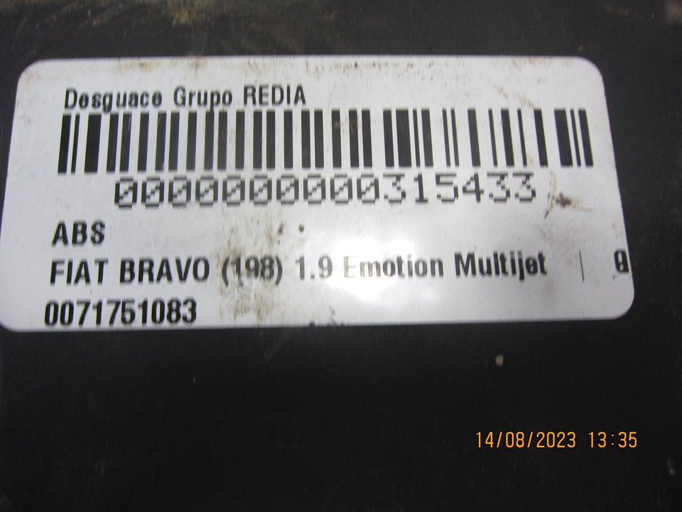 FIAT Bravo 2 generation (2007-2011) Абс блок 07013121492 21272613